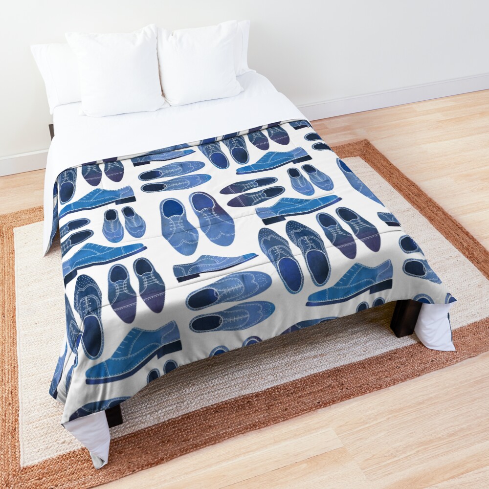 Blue Brogue Shoes Comforter