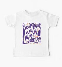 Purple Penguin Party Baby Tee