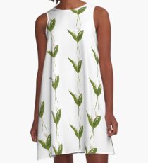 Lily of the valley in vector A-Line Dress