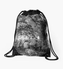 The afternoon gathering Drawstring Bag