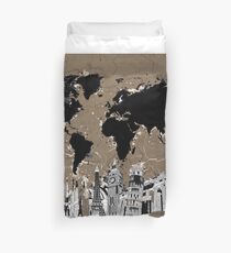 world map Duvet Cover
