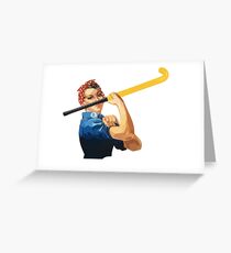 Wir können es schaffen! Feldhockey! Grußkarte