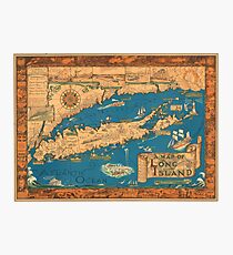 1953 Long Island map - special gift idea Photographic Print