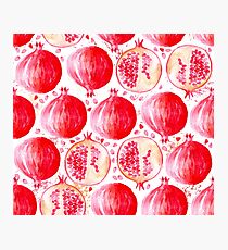 pomegrenade watercolor fresh fruit Photographic Print