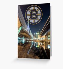 Bruins over Boston Greeting Card