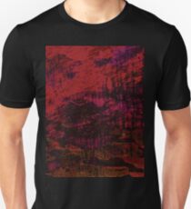 Flora Celeste Ruby Wood texture Unisex T-Shirt