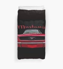 Little Red Mustang Duvet Cover