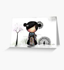 patchwork kimono Greeting Card
