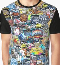 CSGO Sticker Collage Graphic T-Shirt
