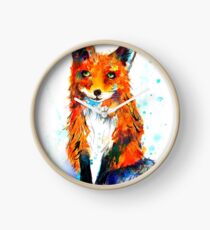 Fox in the Snow Clock