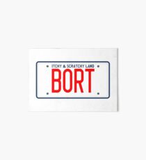 Bort License Plate – Itchy & Scratchy Land Art Board