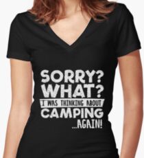 Sorry Camping wieder! Shirt mit V-Ausschnitt