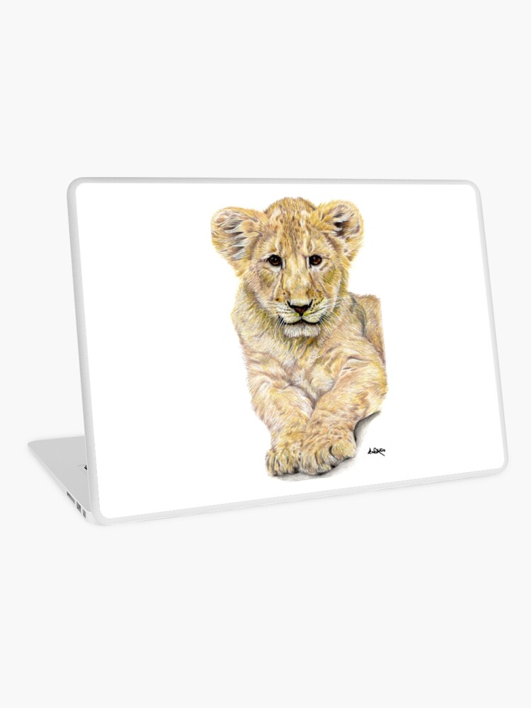 Dessin Au Crayon Lion Cub Mignon Skin Adhésive Dordinateur