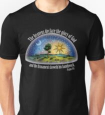 Flat Earth - Psalm 19:1 (The Firmament) Black Unisex T-Shirt