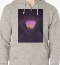 80s Retro Vaporwave Zipped Hoodie