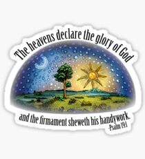 Flat Earth - Psalm 19:1 (The Firmament) White Sticker