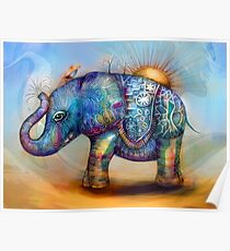 magic rainbow elephant Poster