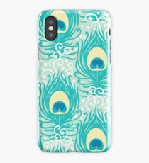 Peacock feathers pattern iPhone Case