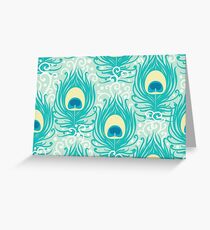 Peacock feathers pattern Greeting Card