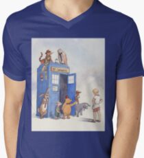 Doktor Pooh T-Shirt mit V-Ausschnitt