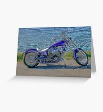 Harley Davidson Side On Greeting Card