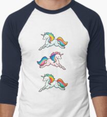 Rainbow Unicorns Men's Baseball ¾ T-Shirt