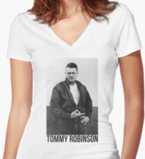 Tommy Robinson Women's Fitted V-Neck T-Shirt