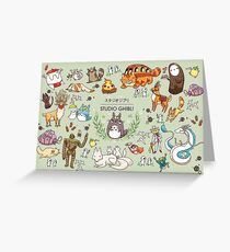 Ghibli Studios characters Greeting Card
