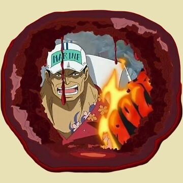 Akainu on fire PNG Image