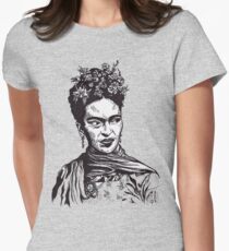Tender Self Belief (portrait of Frida Kahlo) Women's Fitted T-Shirt
