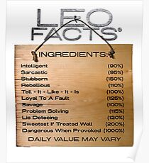 Wood wooden board Leo horoscope Facts Astrological Zodiac Poster