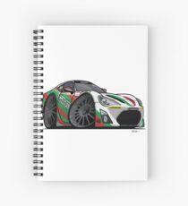 Toyota 86 Race Car Cartoon Spiral Notebook