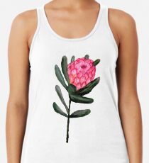 Protea watercolor floral Racerback Tank Top