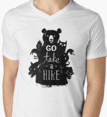 Geh Nimm eine Wanderung T-Shirt mit V-Ausschnitt für Männer