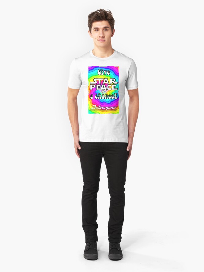 Alternate view of Give Star Peace A Chance! Slim Fit T-Shirt