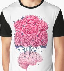 Camiseta gráfica Creative Brains with peonies