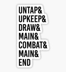 Magic MTG Game Phases Sticker