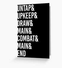 Magic the Gathering game phases Greeting Card