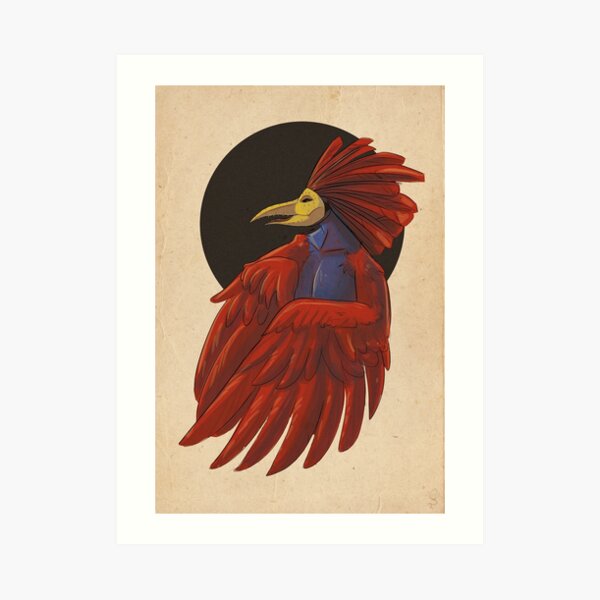 Gallo with mask Art Print