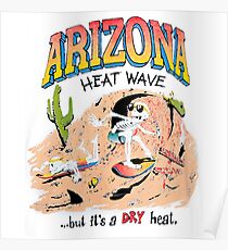 Arizona Heat Wave Skull Poster