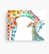 Giraffe Mama und Baby Leinwanddruck
