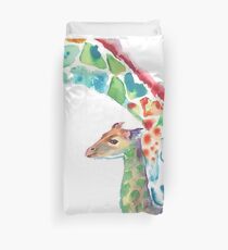 Giraffe Mommy and Baby Duvet Cover