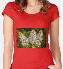 Flower macro Women's Fitted Scoop T-Shirt