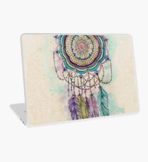 Modern tribal hand paint dreamcatcher mandala design Laptop Skin
