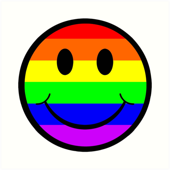 Happy Face Emoji Rainbow