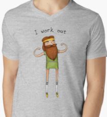I work out Men's V-Neck T-Shirt