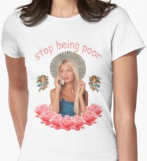 Camiseta entallada Paris Hilton 'deja de ser pobre'