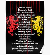 Rains of Castamere Poster