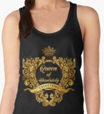 Queen of Absolutely Everything Gold Baroque Women's Tank Top