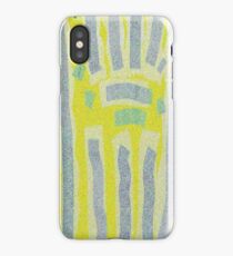 Yellow and Blue Dotty Design iPhone Case